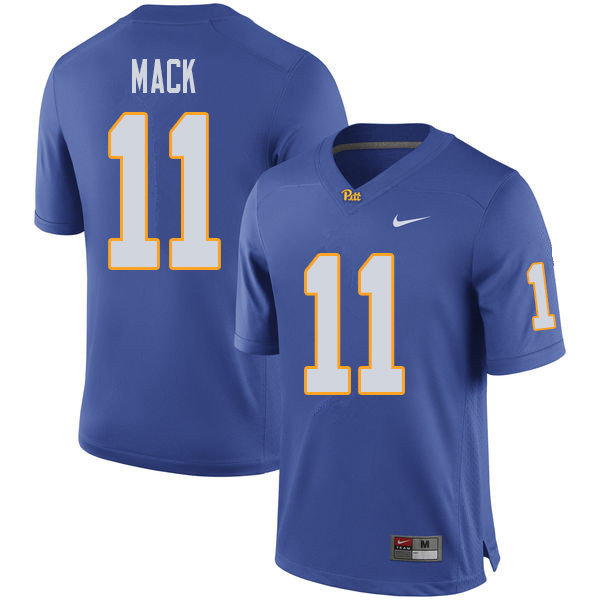 Men #11 Taysir Mack Pittsburgh Panthers College Football Jerseys Sale-Royal